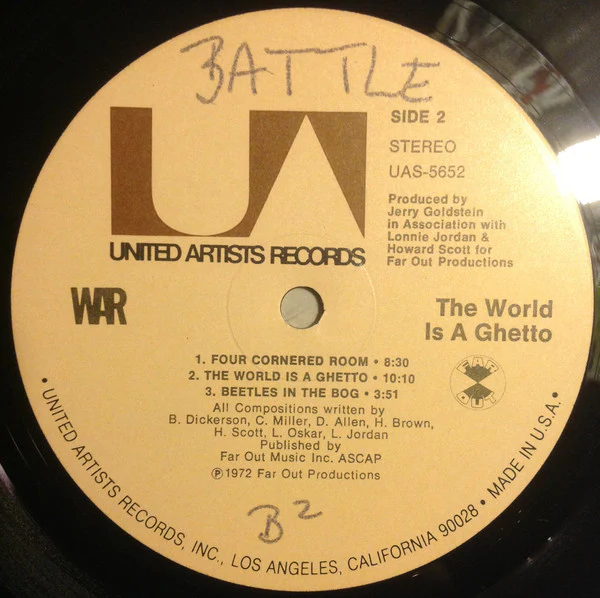 War - The World Is A Ghetto (LP, Album, Ind) (Very Good (VG)) - Image 4