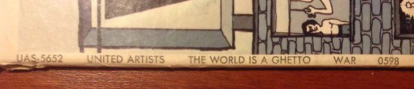 War - The World Is A Ghetto (LP, Album, Ind) (Very Good (VG)) - Image 5