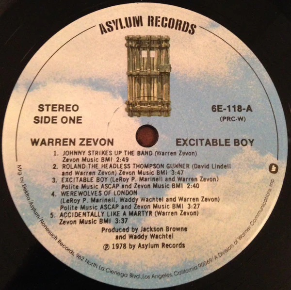 Warren Zevon - Excitable Boy (LP, Album, PRC) (Very Good Plus (VG+)) - Image 3