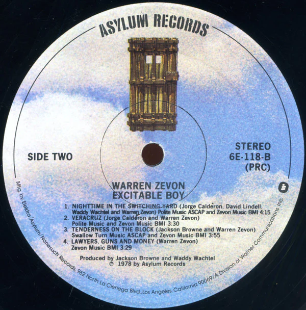 Warren Zevon - Excitable Boy (LP, Album, PRC) (Very Good Plus (VG+)) - Image 4