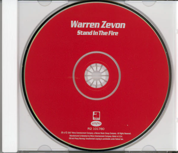 Warren Zevon - Stand In The Fire (CD, Album, RE, RM) (Near Mint (NM or M-)) - Image 3
