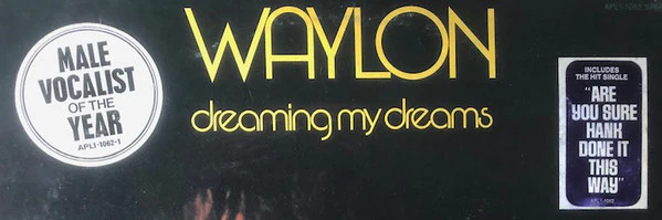 Waylon Jennings - Dreaming My Dreams (LP, Album, Ind) (Very Good Plus (VG+)) - Image 3
