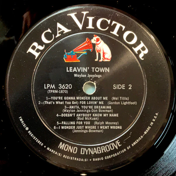 Waylon Jennings - Leavin' Town (LP, Album, Mono, Hol) (Very Good Plus (VG+)) - Image 4