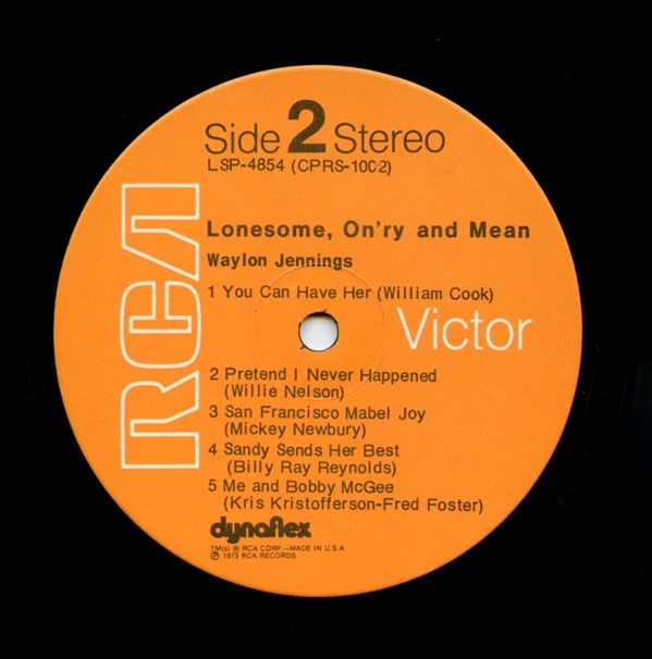 Waylon Jennings - Lonesome, On'ry & Mean (LP, Album, Ind) (Very Good Plus (VG+)) - Image 4
