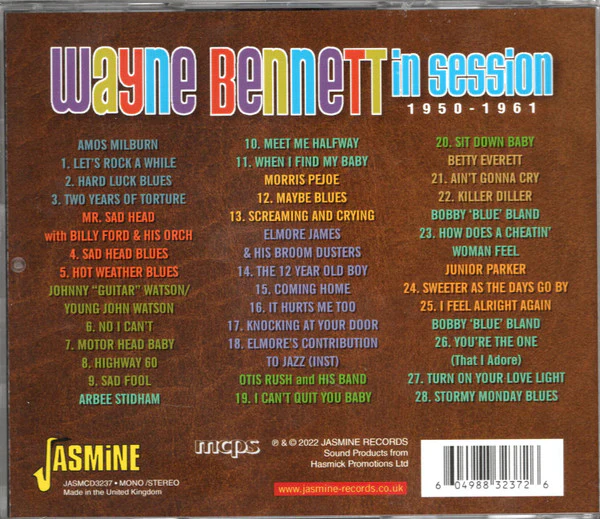 Wayne Bennett - In Session - 1950-1961 (CD, Comp, Mono) (Near Mint (NM or M-)) - Image 2
