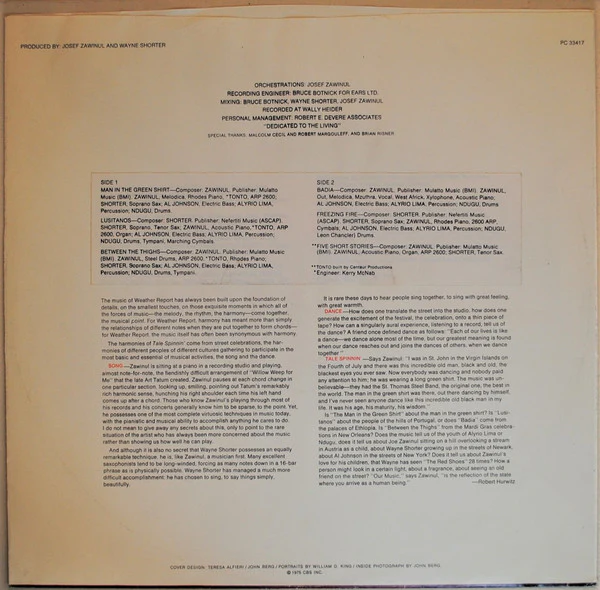 Weather Report - Tale Spinnin' (LP, Album) (Very Good Plus (VG+)) - Image 5