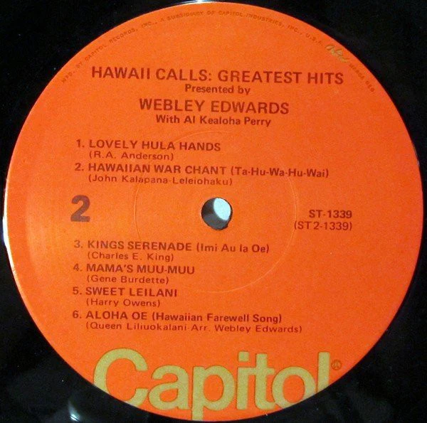 Webley Edwards With Al Kealoha Perry - Hawaii Calls: Greatest Hits (LP, Album, RE, Jac) (Very Good Plus (VG+)) - Image 4