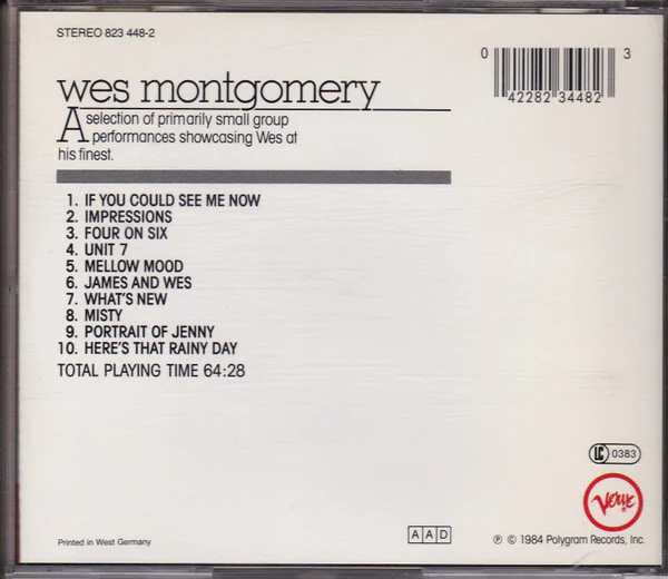 Wes Montgomery - The Silver Collection (CD, Comp, RE) (Near Mint (NM or M-)) - Image 3