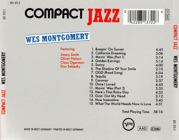 Wes Montgomery - Wes Montgomery (CD, Comp) (Near Mint (NM or M-)) - Image 2