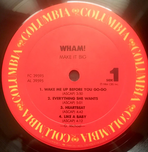 Wham! - Make It Big (LP, Album, Pit) (Near Mint (NM or M-)) - Image 3