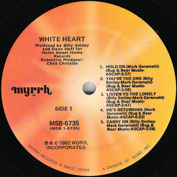 White Heart - White Heart (LP, Album, Mon) (Very Good Plus (VG+)) - Image 3