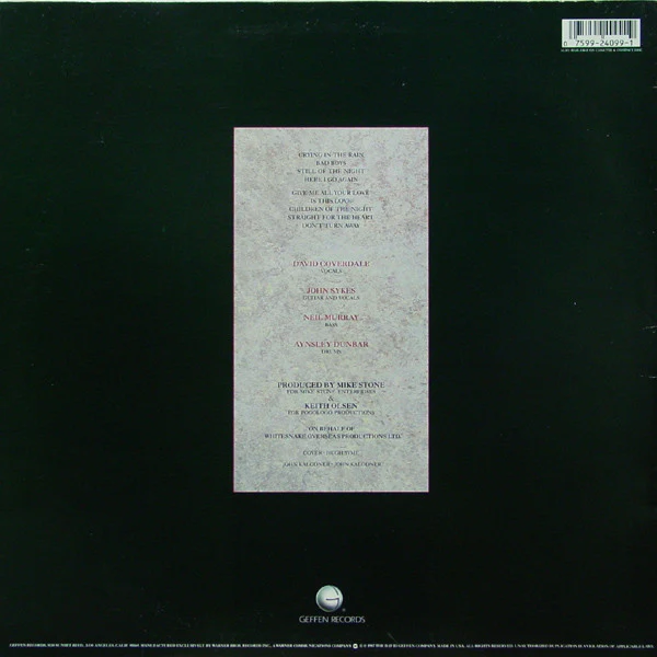 Whitesnake - Whitesnake (LP, Album, Spe) (Very Good (VG)) - Image 2