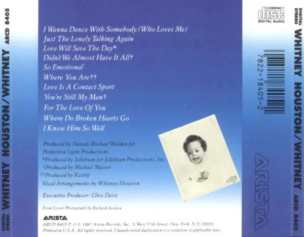 Whitney Houston - Whitney (CD, Album, RP) (Near Mint (NM or M-)) - Image 2