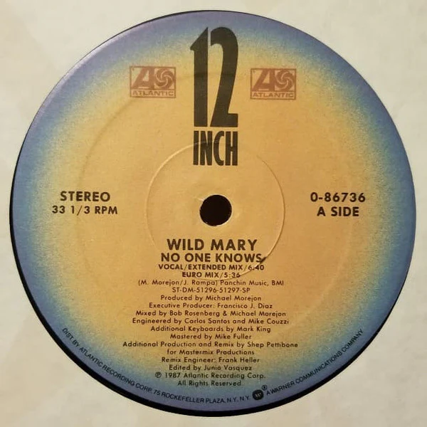 Wild Mary - No One Knows (12", Single) (Very Good Plus (VG+))