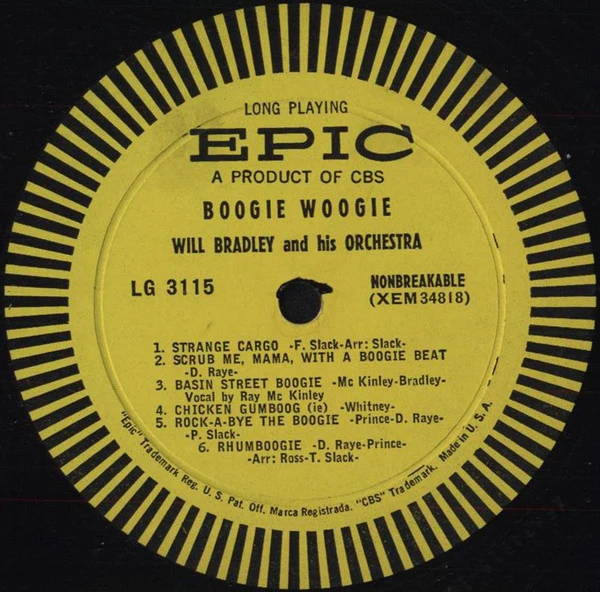 Will Bradley & His Orch.* With Ray McKinley - Boogie-Woogie (LP, Mono) (Very Good (VG)) - Image 4