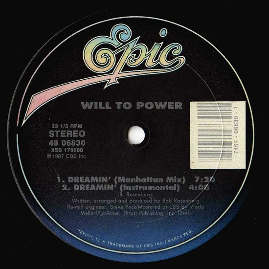 Will To Power - Dreamin' (12") (Very Good Plus (VG+)) - Image 2