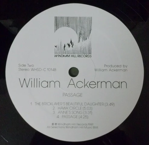 William Ackerman - Passage (LP, Album, Tra) (Near Mint (NM or M-)) - Image 5