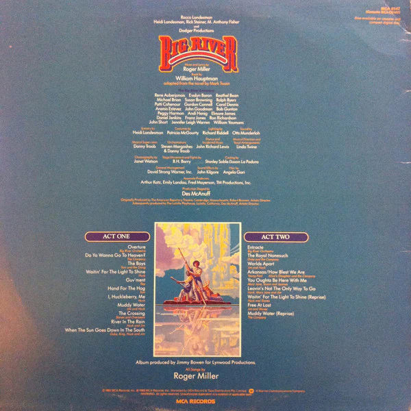 William Hauptman & Roger Miller - Big River (Original Broadway Cast) (LP) (Very Good Plus (VG+)) - Image 2