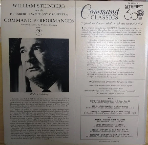 William Steinberg And The Pittsburgh Symphony Orchestra - Command Performances Volume 2 (LP, Album, Comp, RE, Gat) (Near Mint (NM or M-)) - Image 4