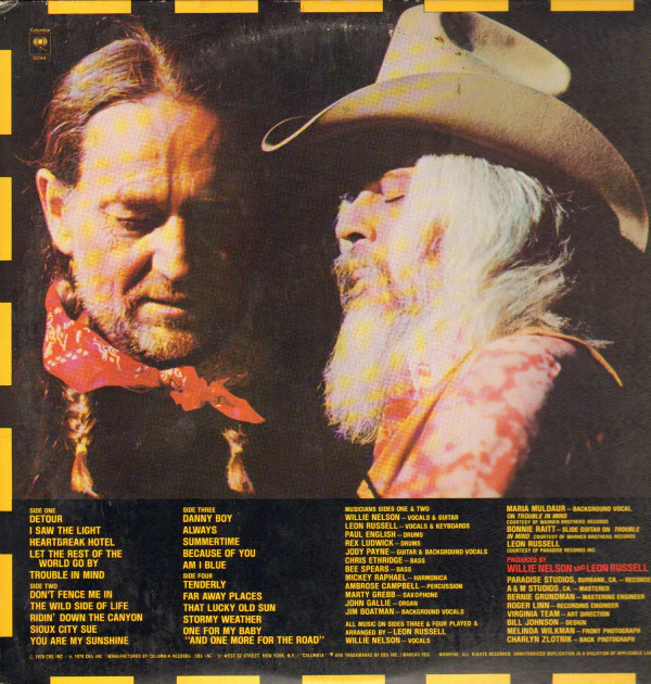 Willie Nelson And Leon Russell - One For The Road (2xLP, Album, San) (Very Good Plus (VG+)) - Image 5