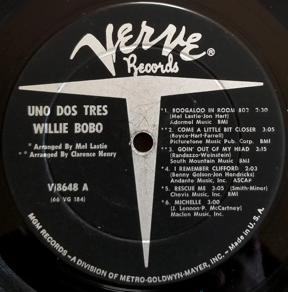 Willie Bobo - Uno Dos Tres 1•2•3 (LP, Album, Mono) (Very Good Plus (VG+)) - Image 3