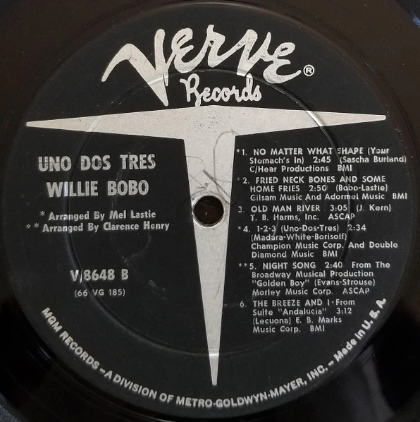 Willie Bobo - Uno Dos Tres 1•2•3 (LP, Album, Mono) (Very Good Plus (VG+)) - Image 4