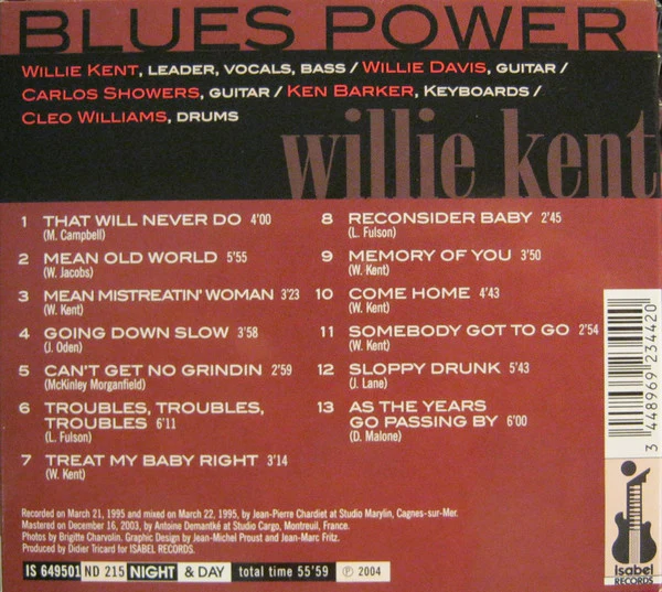 Willie Kent And His Gents - Blues And Trouble (CD, Album) (Mint (M)) - Image 2
