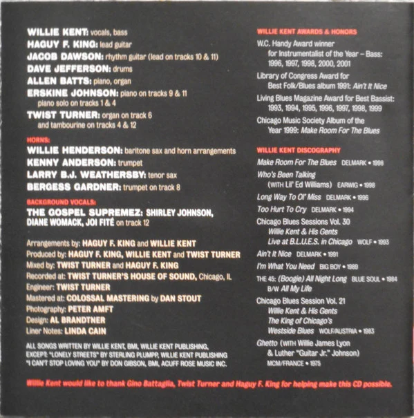 Willie Kent - Comin' Alive! (CD, Album) (Near Mint (NM or M-)) - Image 2