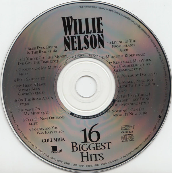 Willie Nelson - 16 Biggest Hits (HDCD, Comp) (Near Mint (NM or M-)) - Image 3