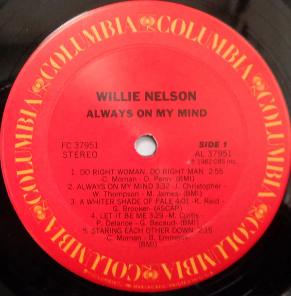 Willie Nelson - Always On My Mind (LP, Album, Pit) (Near Mint (NM or M-)) - Image 3