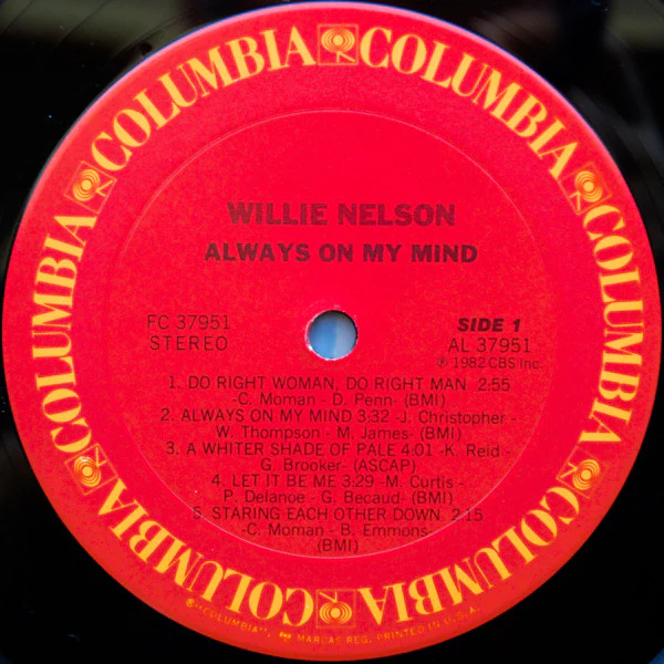 Willie Nelson - Always On My Mind (LP, Album, Pit) (Very Good Plus (VG+)) - Image 3