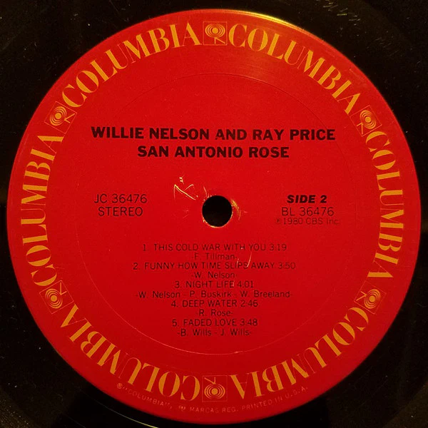 Willie Nelson & Ray Price - San Antonio Rose (LP, Album, Pit) (Very Good Plus (VG+)) - Image 4
