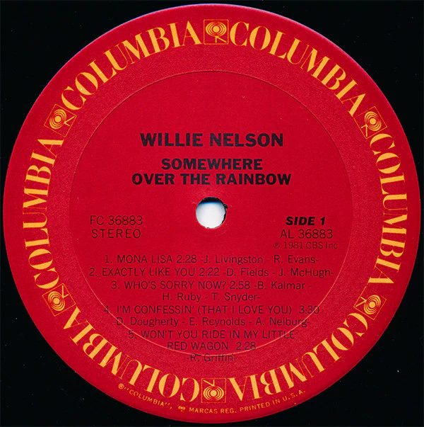 Willie Nelson - Somewhere Over The Rainbow (LP, Album, Pit) (Near Mint (NM or M-)) - Image 3