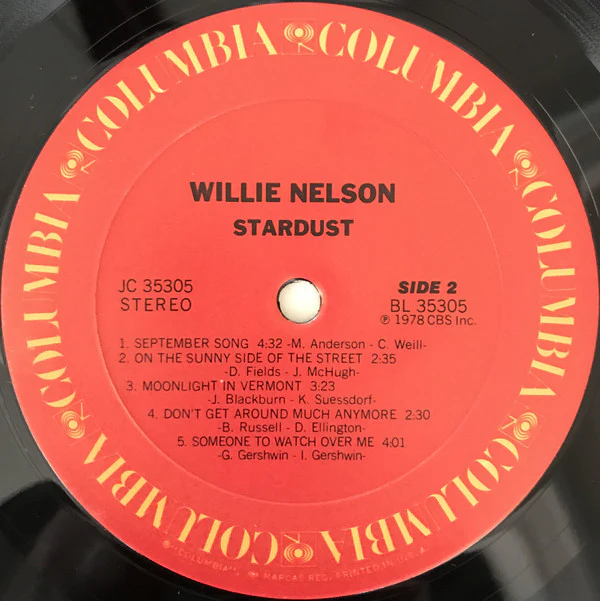 Willie Nelson - Stardust (LP, Album, Pit) (Very Good Plus (VG+)) - Image 4