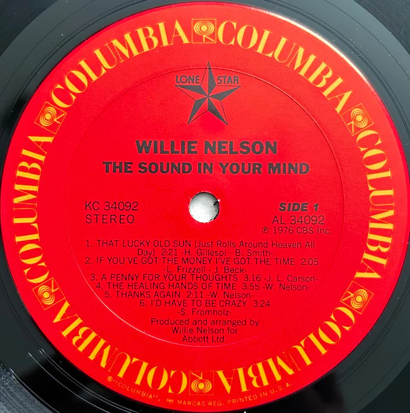 Willie Nelson - The Sound In Your Mind (LP, Album, Pit) (Near Mint (NM or M-)) - Image 3