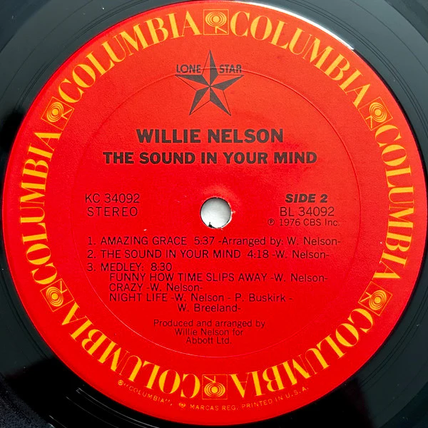 Willie Nelson - The Sound In Your Mind (LP, Album, Pit) (Near Mint (NM or M-)) - Image 4