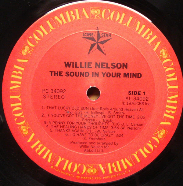 Willie Nelson - The Sound In Your Mind (LP, Album, Pit) (Very Good Plus (VG+)) - Image 3