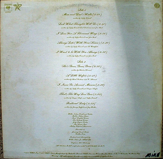Willie Nelson - To Lefty From Willie (LP, Album, Ter) (Very Good Plus (VG+)) - Image 2