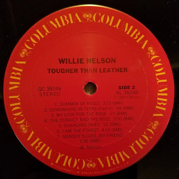 Willie Nelson - Tougher Than Leather (LP, Album) (Very Good Plus (VG+)) - Image 4
