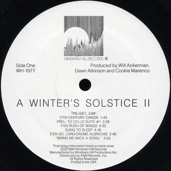 Windham Hill Artists - A Winter's Solstice II (LP, Comp) (Good Plus (G+)) - Image 3