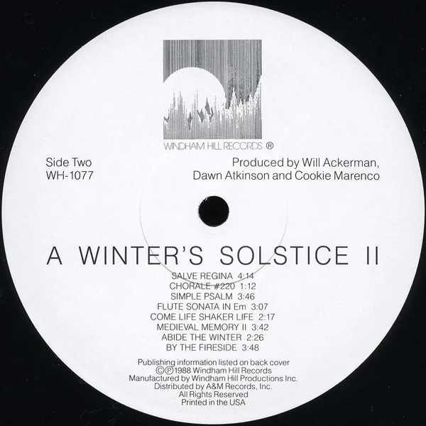 Windham Hill Artists - A Winter's Solstice II (LP, Comp) (Good Plus (G+)) - Image 4