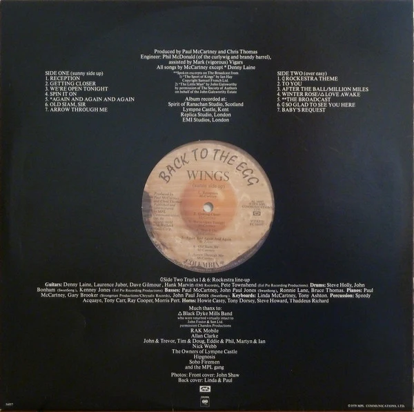 Wings - Back To The Egg (LP, Album, Pit) (Very Good (VG)) - Image 5