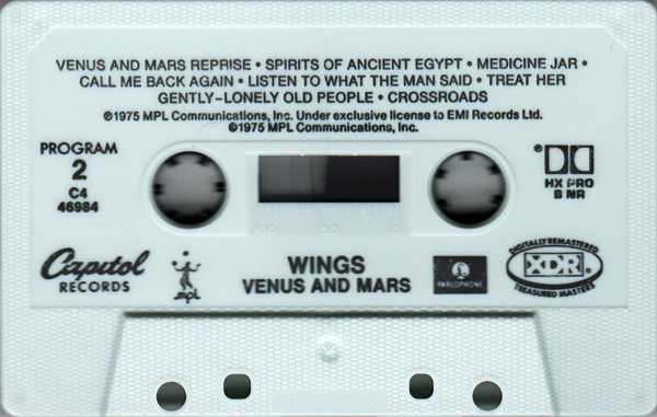 Wings - Venus And Mars (Cass, Album, RE, RM, XDR) (Very Good Plus (VG+)) - Image 4