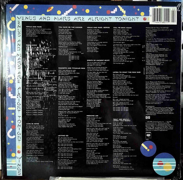Wings - Venus And Mars (LP, Album, RE, Pit) (Near Mint (NM or M-)) - Image 2