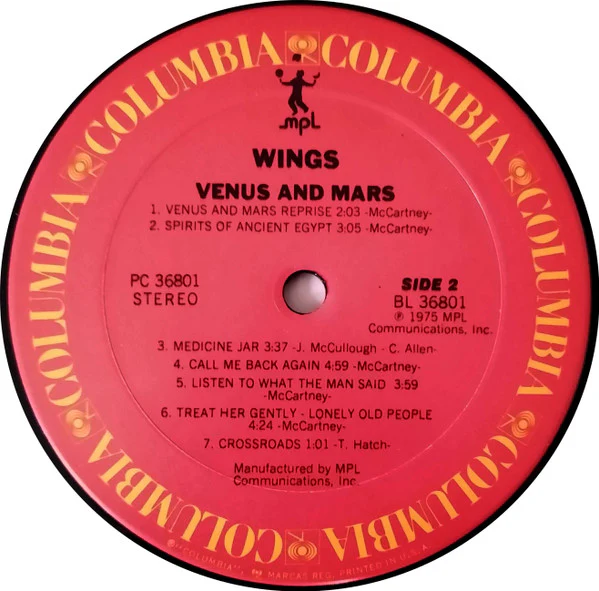 Wings - Venus And Mars (LP, Album, RE, Pit) (Near Mint (NM or M-)) - Image 5