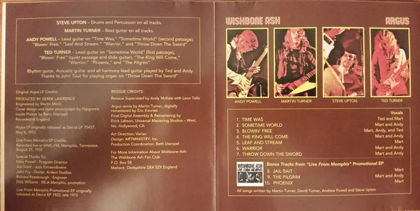 Wishbone Ash - Argus (CD, Album, RE, RM, Exp) (Near Mint (NM or M-)) - Image 5