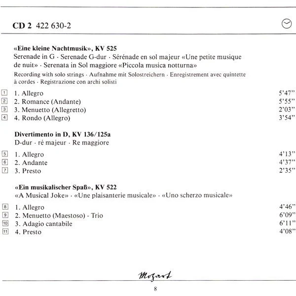 Wolfgang Amadeus Mozart - Divertimenti (Strings And Wind) (5xCD + Box, Comp, Sli) (Near Mint (NM or M-)) - Image 4