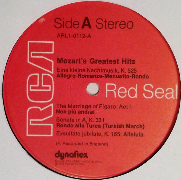 Wolfgang Amadeus Mozart / Leontyne Price / Van Cliburn / Placido Domingo / Ezio Pinza / Margaret Price / Eugene Ormandy, The Philadelphia Orchestra / Erich Leinsdorf, Boston Symphony Orchestra - Mozart's Greatest Hits (LP, Album, Comp) (Mint (M)) - Image 3