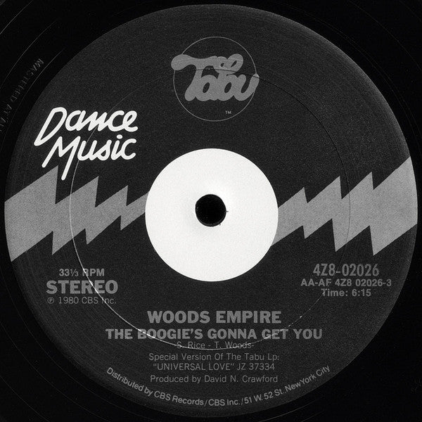 Woods Empire - The Boogie's Gonna Get You (12") (Very Good Plus (VG+))