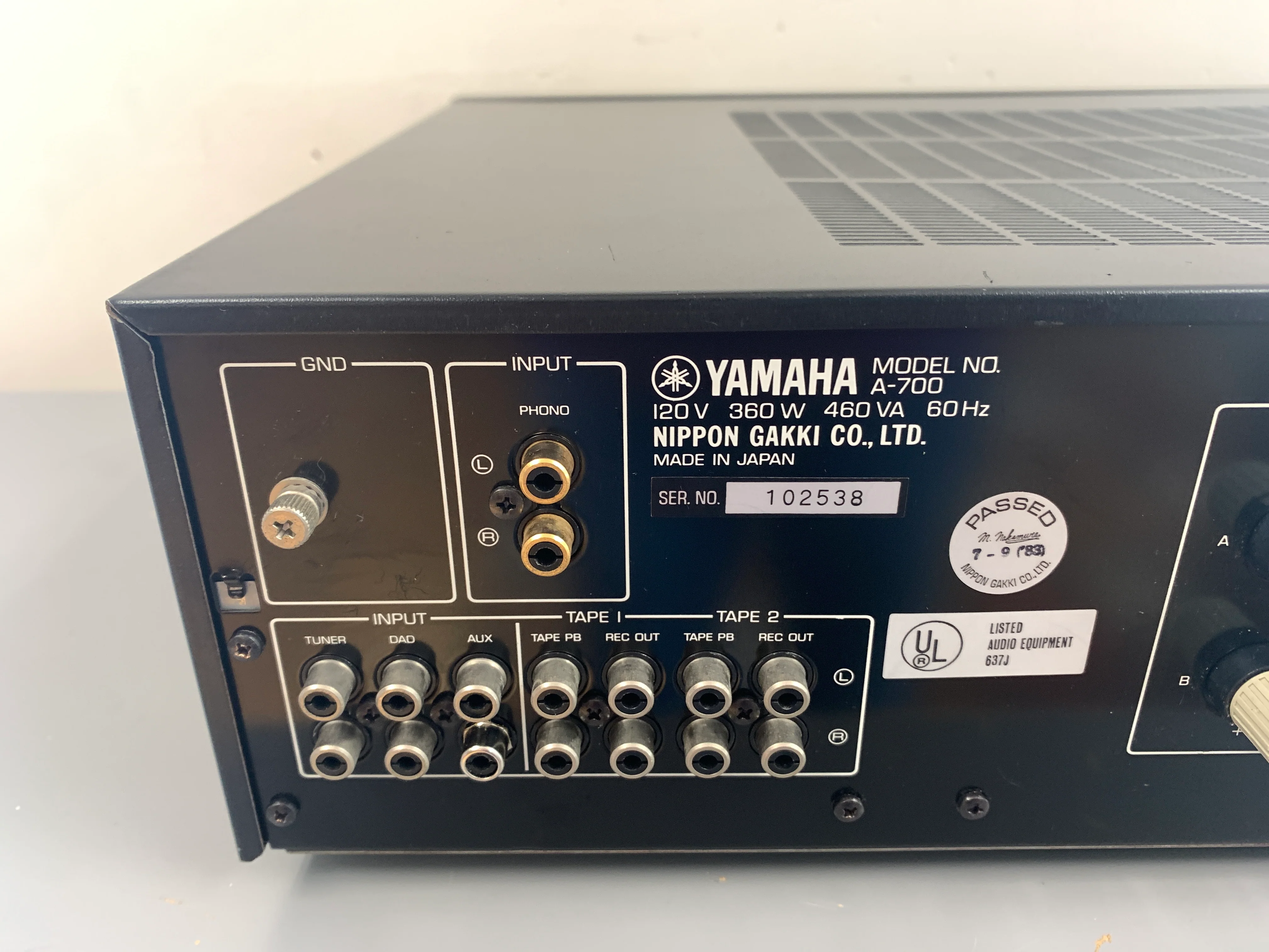 Yamaha A-700 Stereo Integrated Amplifier * 100W RMS * 1983 - Image 11